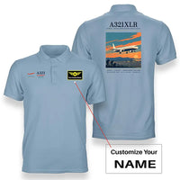 Thumbnail for Airbus A321XLR - Poster - Double-Side Polo - Light Blue + Name