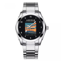 Thumbnail for Airbus A321XLR - Poster - Stainless Steel Band - For Men