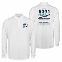 Thumbnail for Airbus A321XLR Premium Polo T-Shirts - Original - Long Sleeve - White