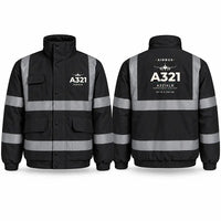 Thumbnail for Airbus A321XLR Reflective Winter Jackets - Heritage - Black