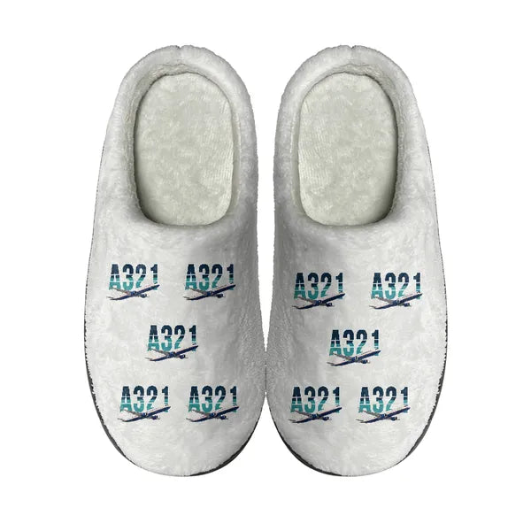 Airbus A321XLR - Slippers - Cotton - Original Pattern - White