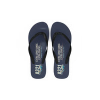 Thumbnail for Airbus A321XLR - Slippers - Flip Flops - Cartoon - Navy Blue