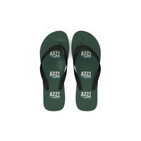 Thumbnail for Airbus A321XLR - Slippers - Flip Flops - Cartoon Pattern - Dark Green