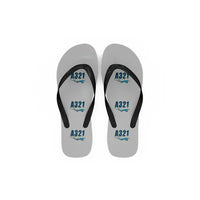 Thumbnail for Airbus A321XLR - Slippers - Flip Flops - Cartoon Pattern - Light Gray