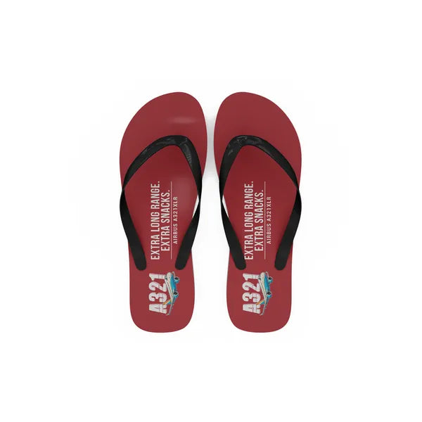 Airbus A321XLR - Slippers - Flip Flops - Cartoon - Red
