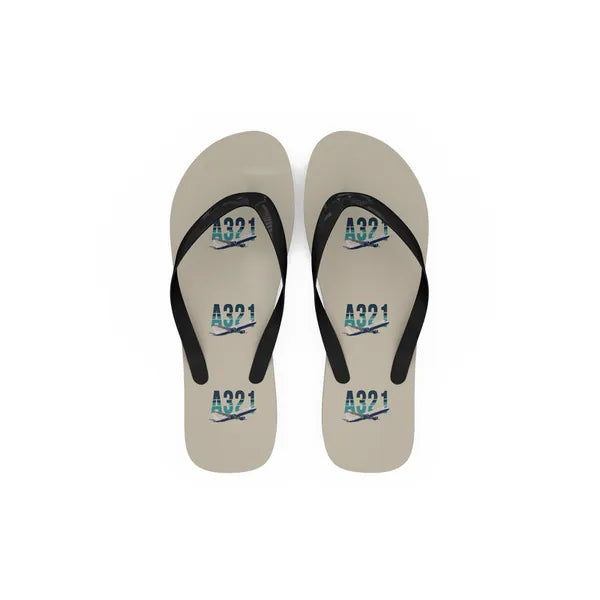 Airbus A321XLR - Slippers - Flip Flops - Original Pattern - Beige
