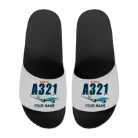Thumbnail for Airbus A321XLR - Slippers - Sport - Cartoon + Name - Light Gray
