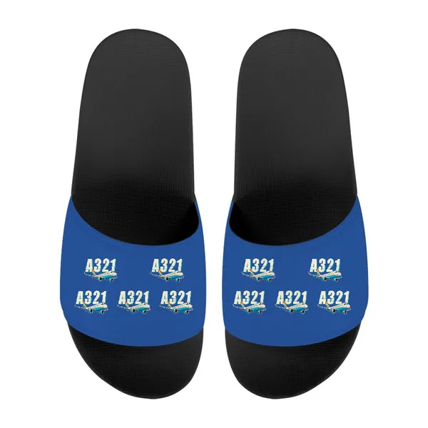 Airbus A321XLR - Slippers - Sport - Cartoon Pattern - Blue