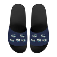 Thumbnail for Airbus A321XLR - Slippers - Sport - Cartoon Pattern - Navy Blue