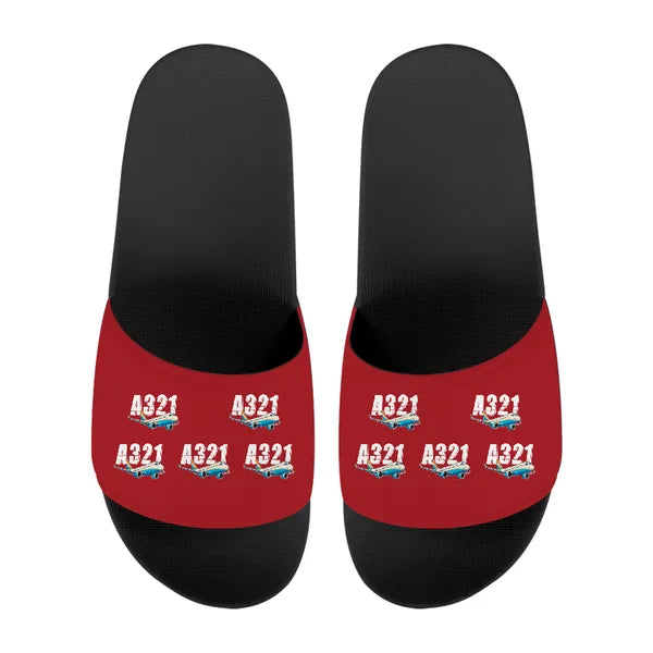 Airbus A321XLR - Slippers - Sport - Cartoon Pattern - Red