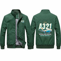 Thumbnail for Airbus A321XLR Stylish Jackets - Stand Collar - Cartoon - Green