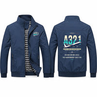 Thumbnail for Airbus A321XLR Stylish Jackets - Stand Collar - Original - Navy Blue