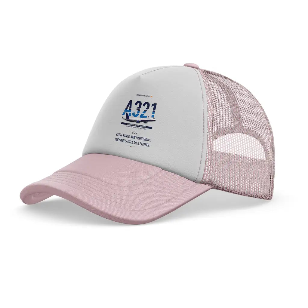 Airbus A321XLR trucker cap - light pink