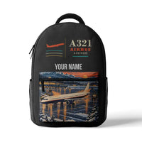 Thumbnail for Airbus A321neo - 3D Backpack - Gray + Name