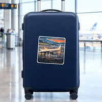 Thumbnail for Airbus A321neo - 3D + Name - Square Sticker - Suitcase