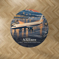 Thumbnail for Airbus A321neo - 3D - Round Carpet - Full Print