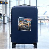 Thumbnail for Airbus A321neo - 3D - Square Sticker - Suitcase