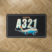Thumbnail for Airbus A321neo - Cartoon - Rectangle Carpet - Black