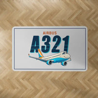 Thumbnail for Airbus A321neo - Cartoon - Rectangle Carpet - Light Gray