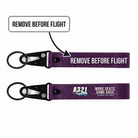 Thumbnail for Airbus A321neo Hawk-Shaped Key Chains - Purple - Cartoon - Remove Before Flight