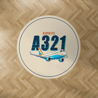 Thumbnail for Airbus A321neo - Cartoon - Round Carpet - Beige