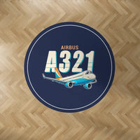 Thumbnail for Airbus A321neo - Cartoon - Round Carpet - Dark Blue