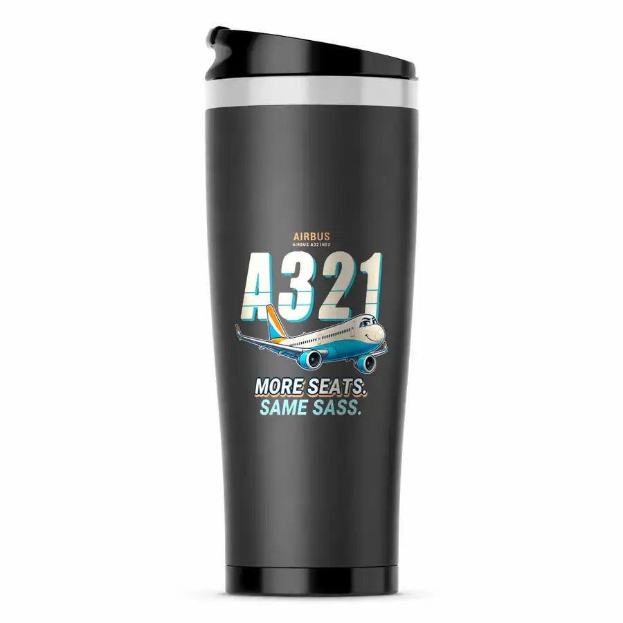 Airbus A321neo - Cartoon - Stainless Steel (No Holder) - Gray