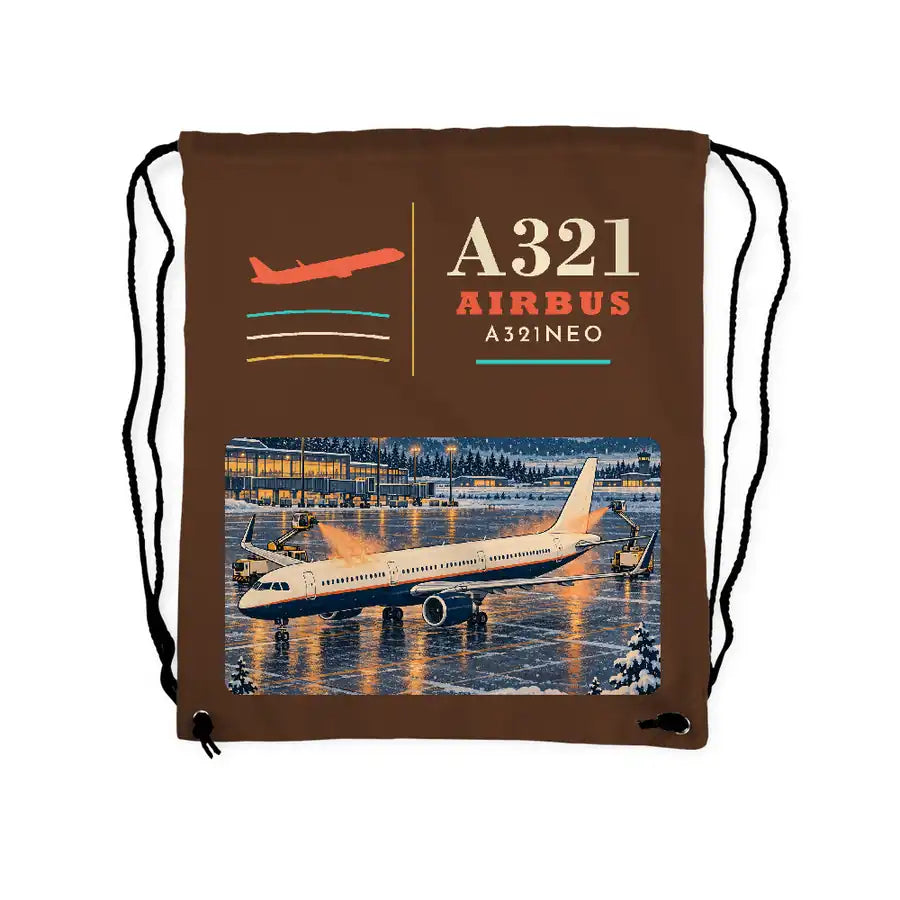 Airbus A321neo - Drawstring Bag - Classic - Brown