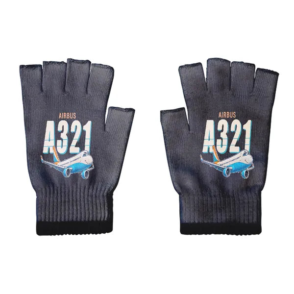 Airbus A321neo - Gloves - Cut - Cartoon - Black
