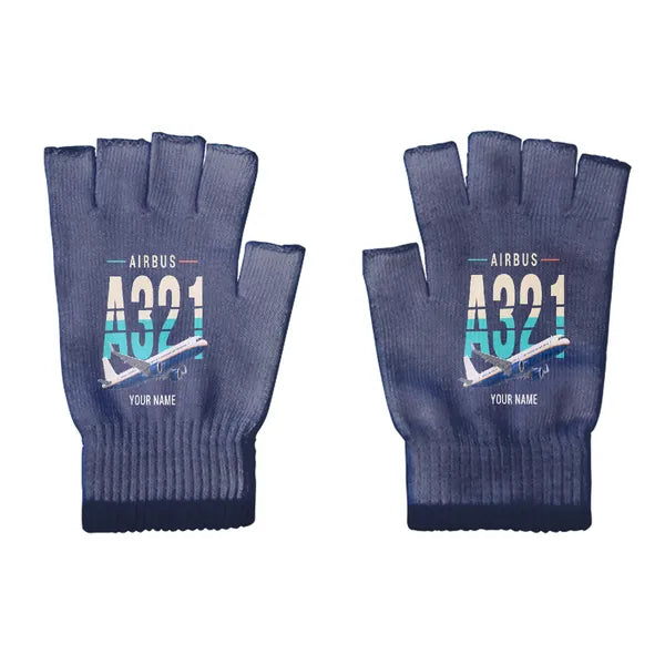 Airbus A321neo - Gloves - Cut - Original + Name - Navy Blue
