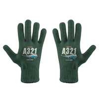 Thumbnail for Airbus A321neo - Gloves - Full - Cartoon + Name - Dark Green