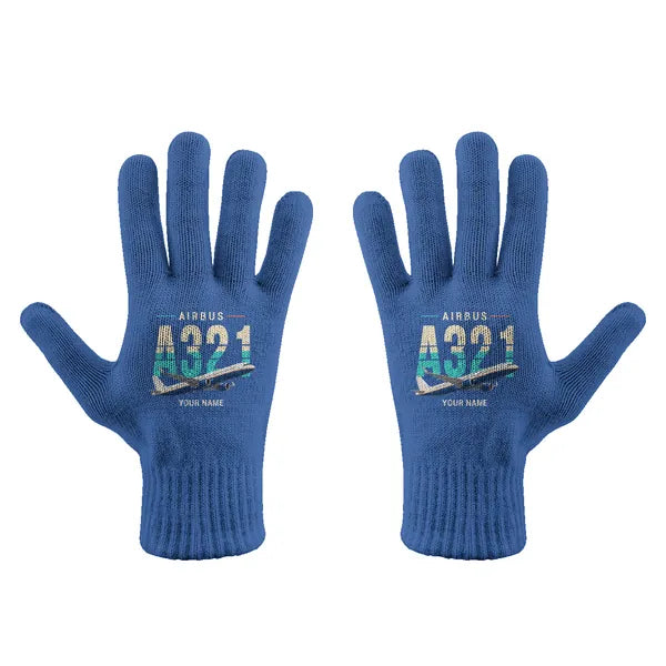 Airbus A321neo - Gloves - Full - Original + Name - Blue