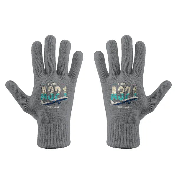 Airbus A321neo - Gloves - Full - Original + Name - Gray