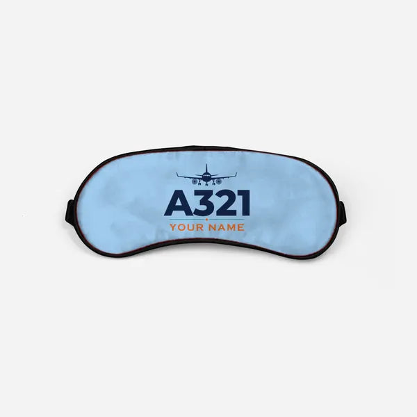 Airbus A321neo - Heritage + Name - Sleep Mask - Light Blue