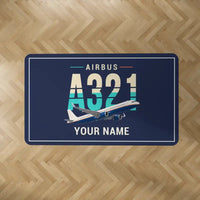 Thumbnail for Airbus A321neo - Original + Name - Rectangle Carpet - Dark Blue