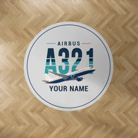 Thumbnail for Airbus A321neo - Original + Name - Round Carpet - Light Gray