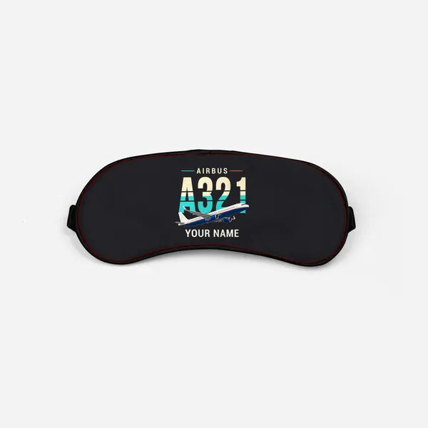 Airbus A321neo - Original + Name - Sleep Mask - Black