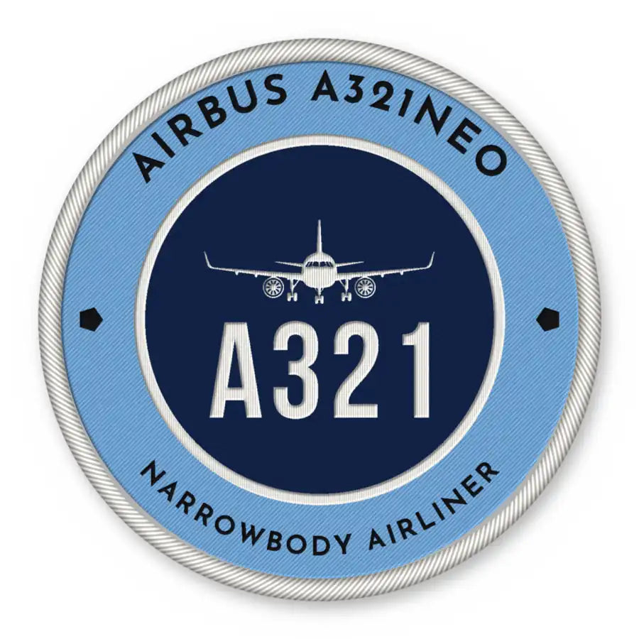 Airbus A321neo Patches - Circle - Sky Navy