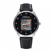 Thumbnail for Airbus A321neo - Poster - Leather Strap - Black Leather Strap