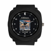 Thumbnail for Airbus A321neo - Poster + Name - Rubber Strap - Black