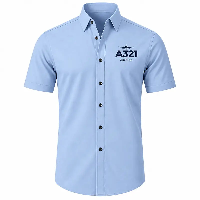 Airbus A321neo - Short Sleeve Shirt - Heritage - Light Blue
