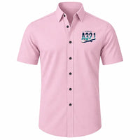Thumbnail for Airbus A321neo - Short Sleeve Shirt - Original - Pink