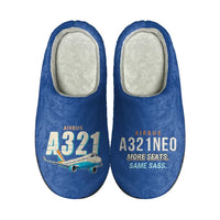 Thumbnail for Airbus A321neo - Slippers - Cotton - Cartoon - Blue