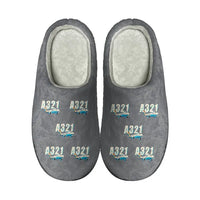 Thumbnail for Airbus A321neo - Slippers - Cotton - Cartoon Pattern - Gray