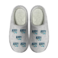 Thumbnail for Airbus A321neo - Slippers - Cotton - Cartoon Pattern - Light Gray