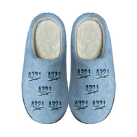 Thumbnail for Airbus A321neo - Slippers - Cotton - Original Pattern - Light Blue