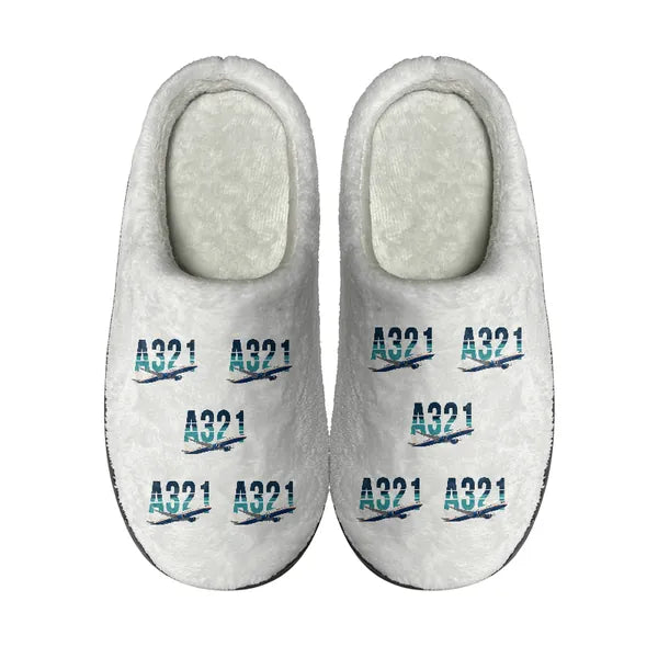Airbus A321neo - Slippers - Cotton - Original Pattern - White
