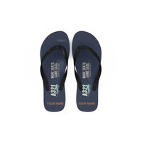 Thumbnail for Airbus A321neo - Slippers - Flip Flops - Cartoon + Name - Navy Blue