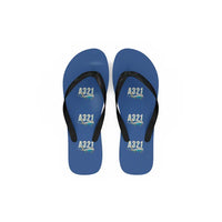 Thumbnail for Airbus A321neo - Slippers - Flip Flops - Cartoon Pattern - Blue