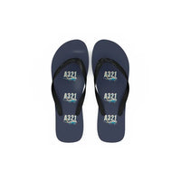 Thumbnail for Airbus A321neo - Slippers - Flip Flops - Cartoon Pattern - Navy Blue